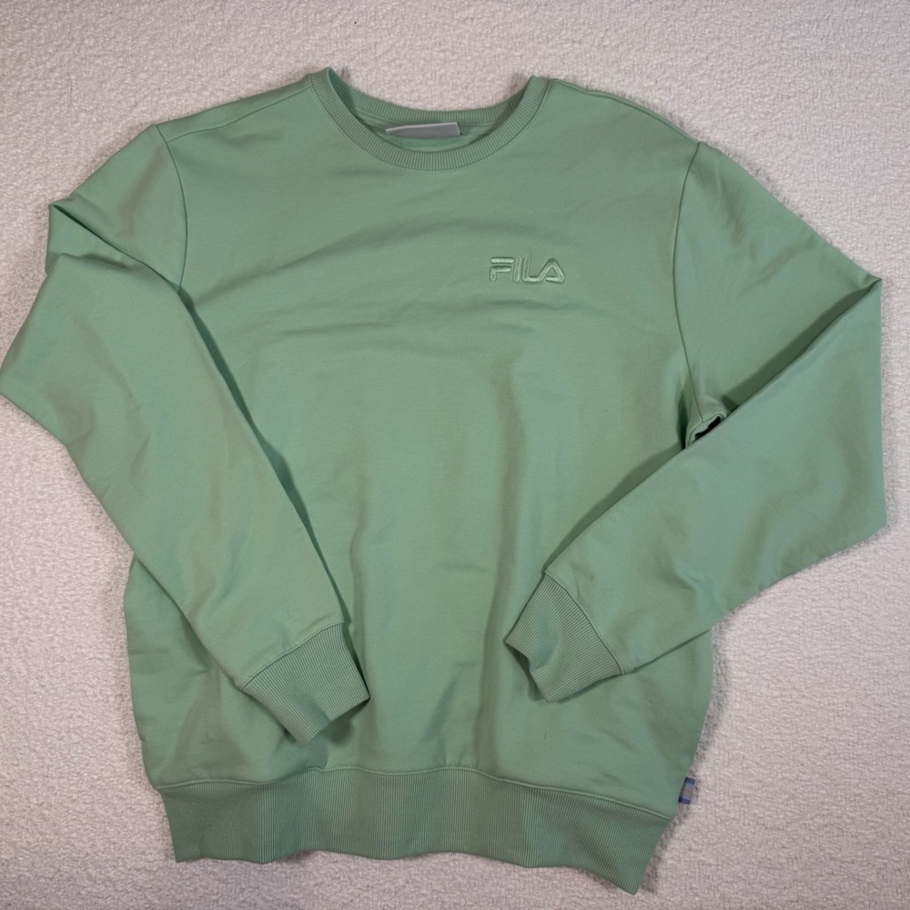 Fila Crewneck Long Sleeve Pullover in Mint